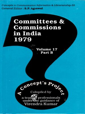 cover image of Committees and Commissions in India 1979